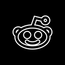 media, share, Reddit, Social Black icon