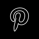 pinterest, media, share, Social Black icon