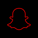 media, share, Social, Snapchat Black icon