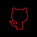 Social, Github, media, share Black icon