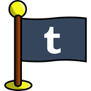Social, Tumblr, networking, media, flag DarkSlateGray icon