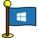 Social, networking, media, windows, flag SteelBlue icon
