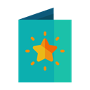 star, card, light, Bright, greeting LightSeaGreen icon
