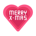 Message, Heart, love, christmas, merry Black icon