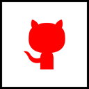media, Logo, Social, Company, Github Red icon