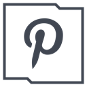 Logo, Social, Company, pinterest, media Black icon