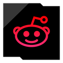 Logo, Reddit, Social, media, Company Black icon