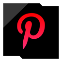 media, pinterest, Logo, Social, Company Black icon