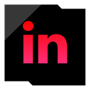 Logo, Linkedin, Social, media, Company Black icon