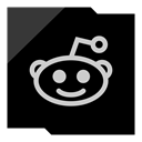 media, Logo, Reddit, Social, Company Black icon