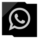 Company, Whatsapp, media, Logo, Social Black icon