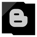 media, Logo, blogger, Social, Company Black icon