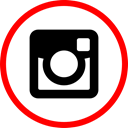 Instagram, media, online, Social Red icon