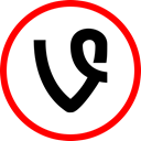 media, online, Social, Vine Red icon