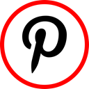 media, online, Social, pinterest Red icon