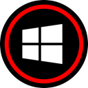 media, windows, online, Social Black icon