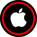 media, Apple, online, Social Black icon