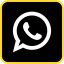 whats, App, online, Social, media Black icon