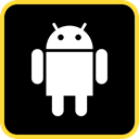 media, online, Social, Android Black icon