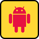 media, online, Social, Android Gold icon