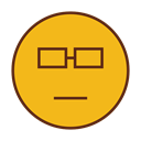 Emoticon, Emoji, Smart, Face, smiley Goldenrod icon