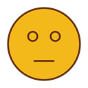 Face, Emoticon, sad, Emoji Goldenrod icon