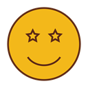 Emoticon, Emoji, star, Face, smiley Goldenrod icon