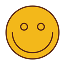 Face, smiley, Emoticon, Emoji, Big smile Goldenrod icon