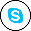 Skype, Social, media, Logo DeepSkyBlue icon