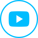 media, play, Logo, Social DeepSkyBlue icon