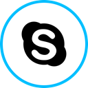media, Logo, Skype, Social Black icon