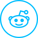 media, Logo, Reddit, Social DeepSkyBlue icon