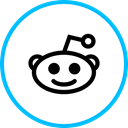 media, Logo, Reddit, Social DeepSkyBlue icon