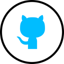 Logo, Social, Github, media DeepSkyBlue icon