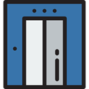 Elevator, lift, Doors, Furniture And Household SteelBlue icon