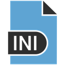 document, File, Extension, Ini CornflowerBlue icon