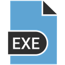 File, Format, Exe CornflowerBlue icon