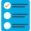 interface, Check box, listing, checking, list, check mark, Squares, Seo And Web DeepSkyBlue icon