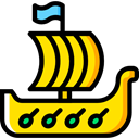 Cultures, Viking Ship, transportation, transport, Antique, vessel Black icon