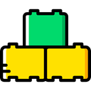 Blocks, Construction, Toy, childhood, entertainment, Kid And Baby Gold icon