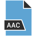 name, File, Extension, Aac CornflowerBlue icon