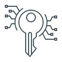 Key, password, keywords, Development Black icon