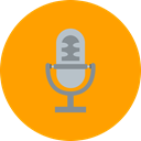 mic, speaker, Microphone, Micro Orange icon