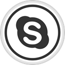 Skype, Social, media, online, Logo DarkSlateGray icon