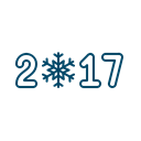 new, happy, year, wish, newyear, Celebrate, 2017 Black icon