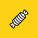Candy, sugar, sweet, toffee, confectionery Gold icon