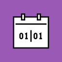 Calendar, date, event, Month, day, january, new year MediumOrchid icon