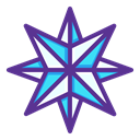 Bright, new year, pole, star, northern, shine, Twinkle DarkSlateBlue icon