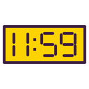 Countdown, twelve, new, time, year, Clock Gold icon
