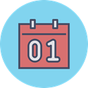 Calendar, date, event, Month, day, january, new year Icon
